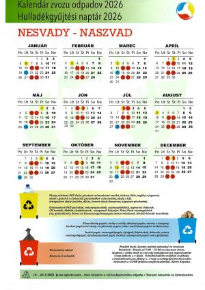 Kalendár zvozu odpadov